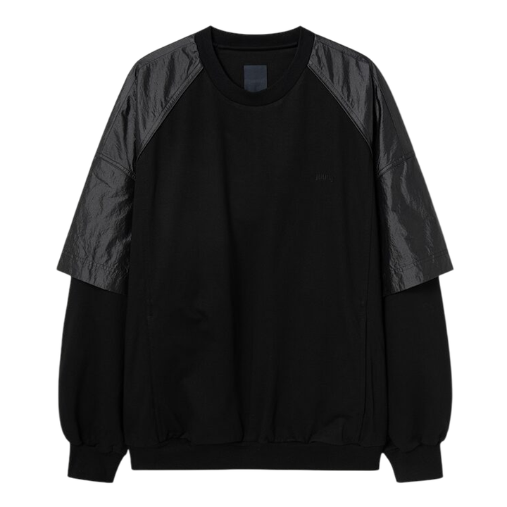 Nylon Layered Sweatshirt