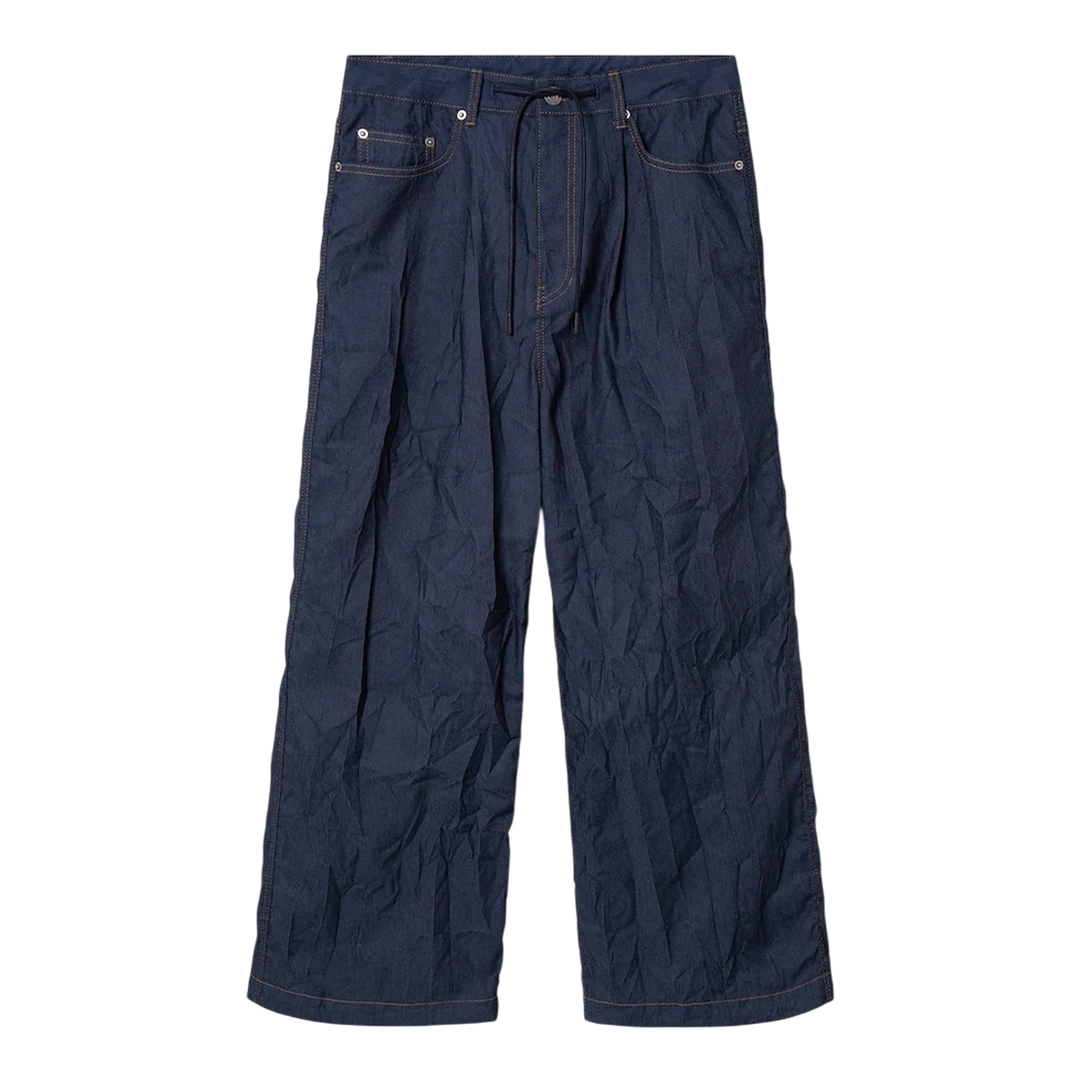 Wrinkled Denim Pants