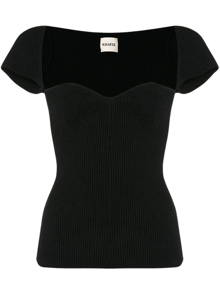 Khaite-Ista-Cap-Sleeve-Top-Black-1