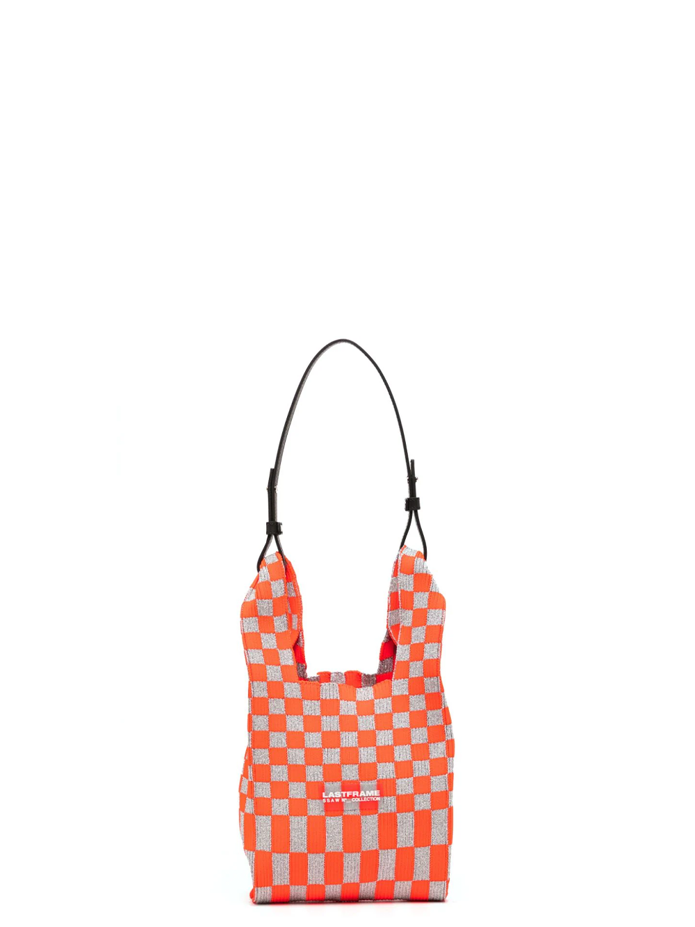 LASTFRAME Metallic Ichimatsu Market Bag Orange 1