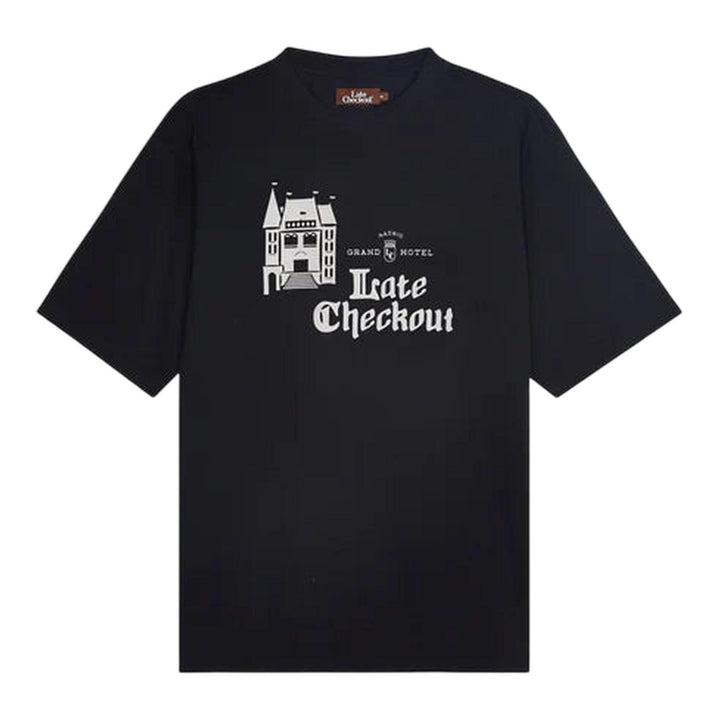 Club21 - Late Checkout - Black Hotel Logo Tee - TEES - Black