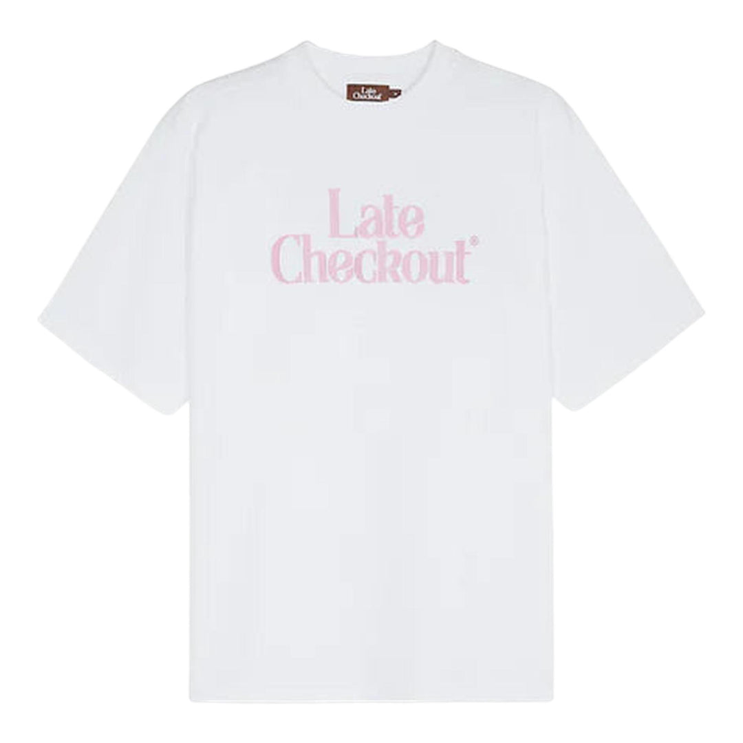 Club21 - Late Checkout - White Pink Logo Tee - TEES - White