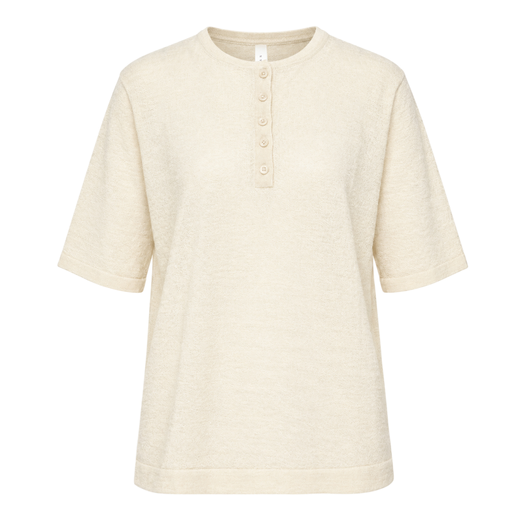 Fine Henley Knit Top