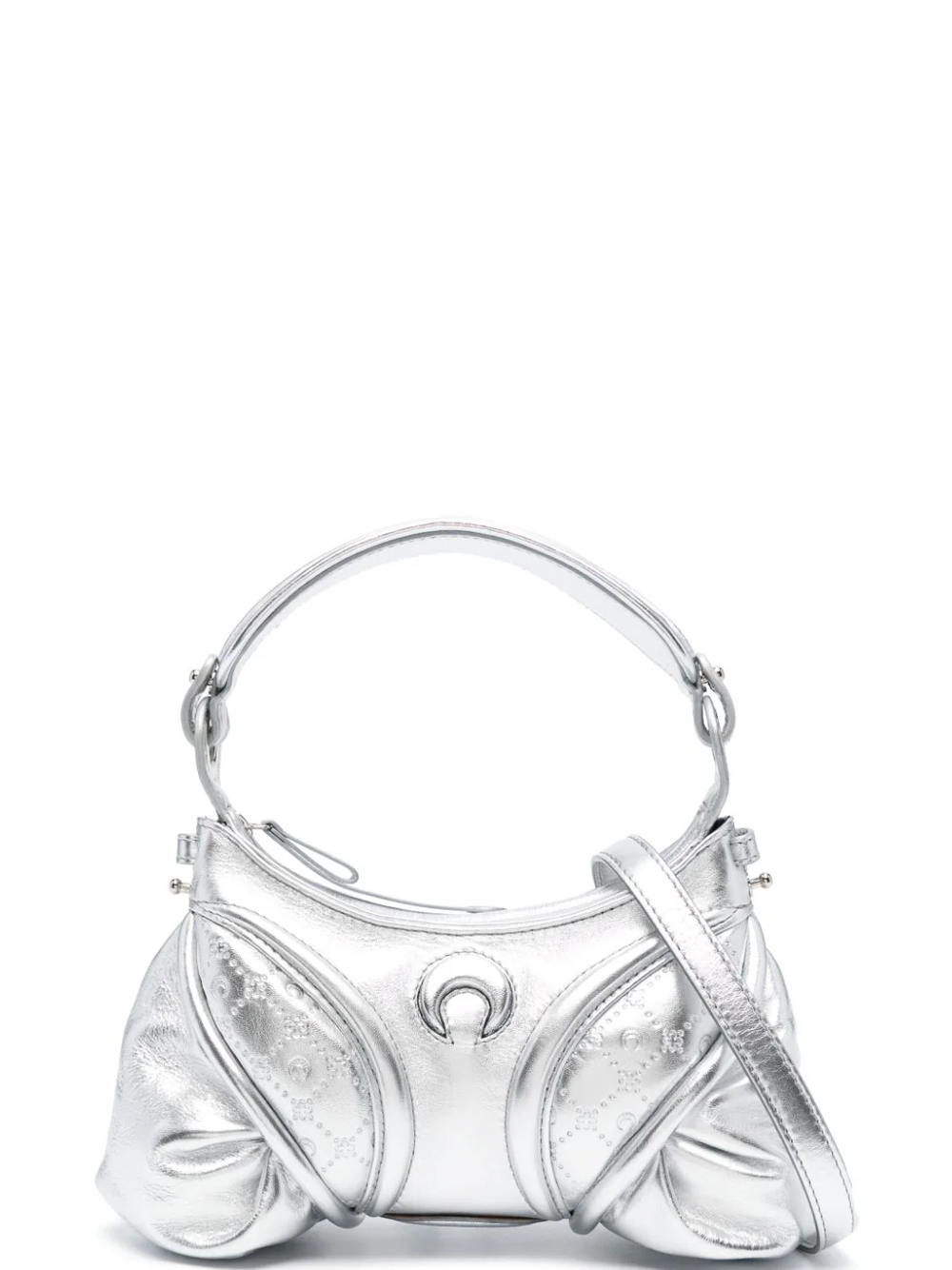 MARINESERRE_LaminatedLeatherStardustMiniCrossbody_Silver