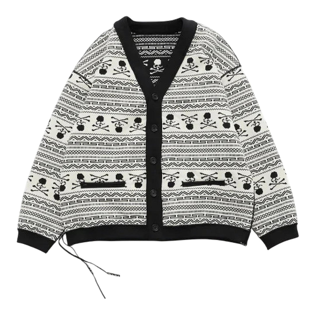 Club21 - MASTERMIND - Reversible Knit Cardigan Boxy Fit - CARDIGANS - Black
