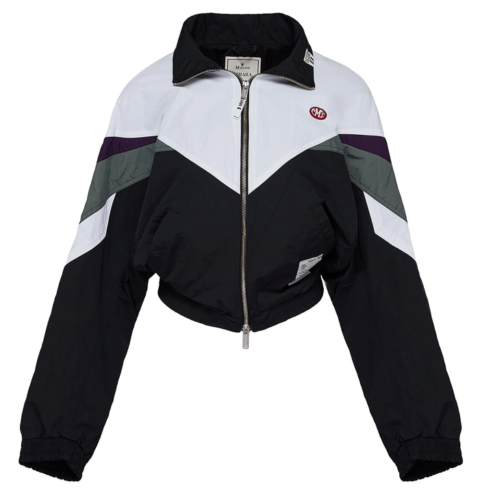 Cropped Nylon Track Jacket