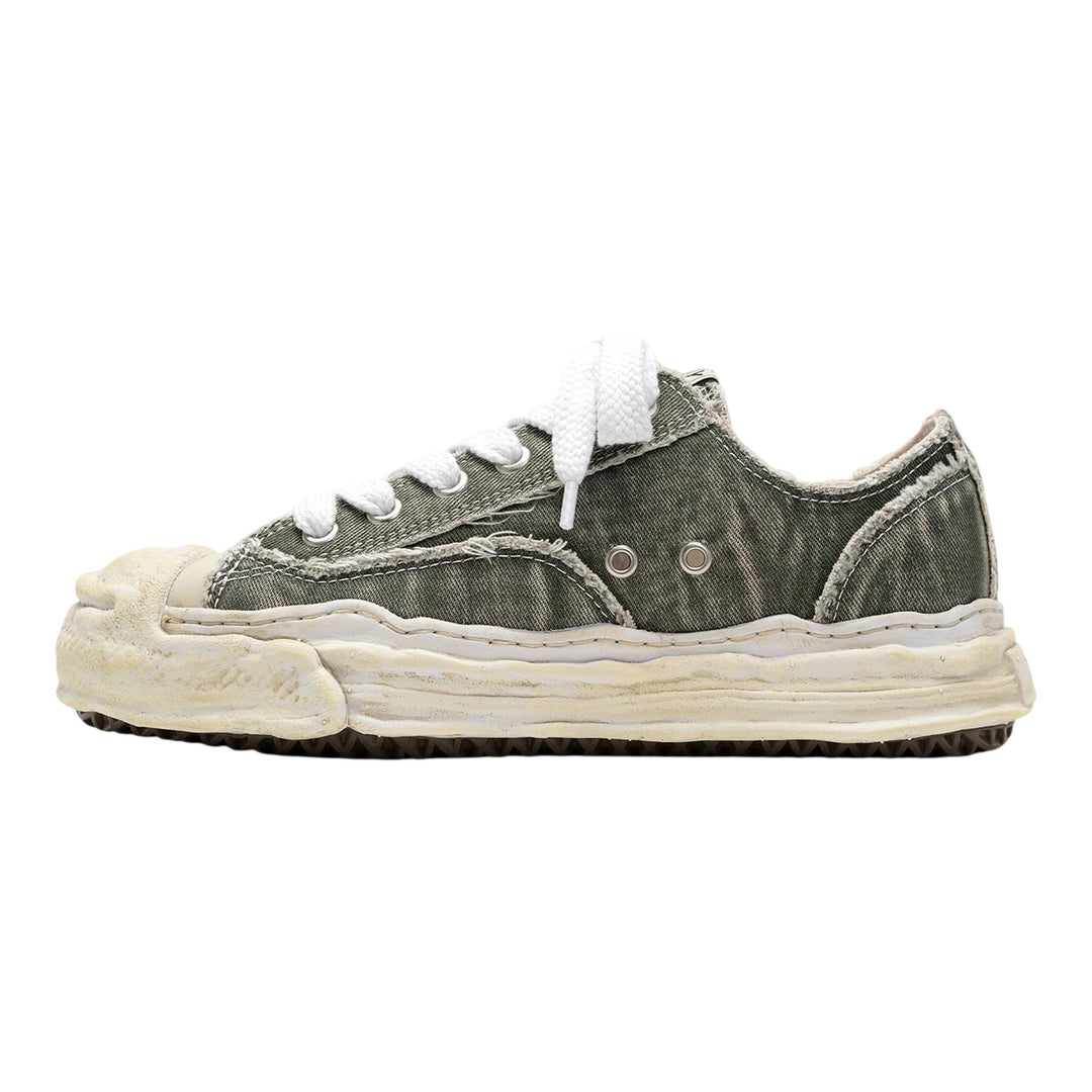 Club21 - MIHARA YASUHIRO - HANK Original Sole Bleach-Wash Denim Canvas Low-Top Sneaker - SNEAKERS - Grey