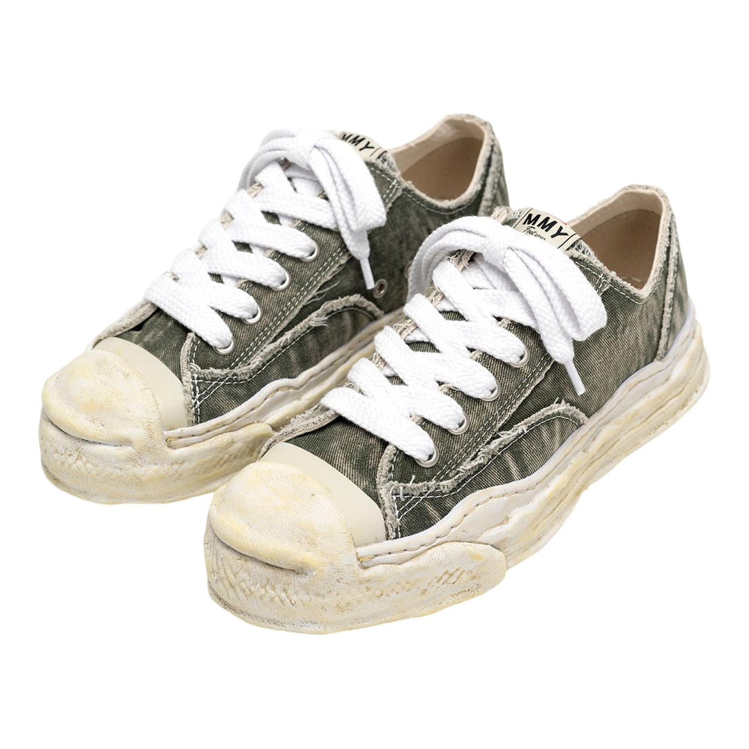 Club21 - MIHARA YASUHIRO - HANK Original Sole Bleach-Wash Denim Canvas Low-Top Sneaker - SNEAKERS - Grey