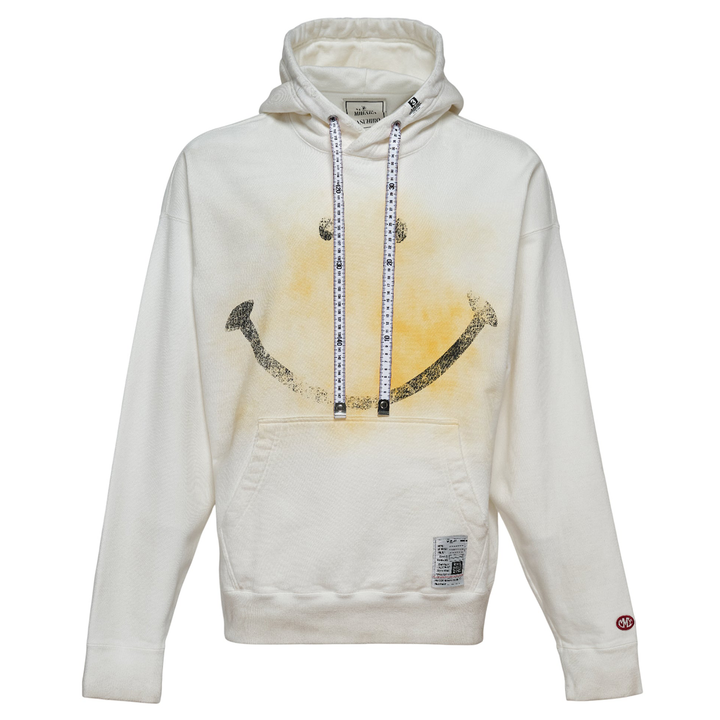 MIHARA_YASUHIRO_Smily_Face_Printed_Distressed_Sweatshirt_White