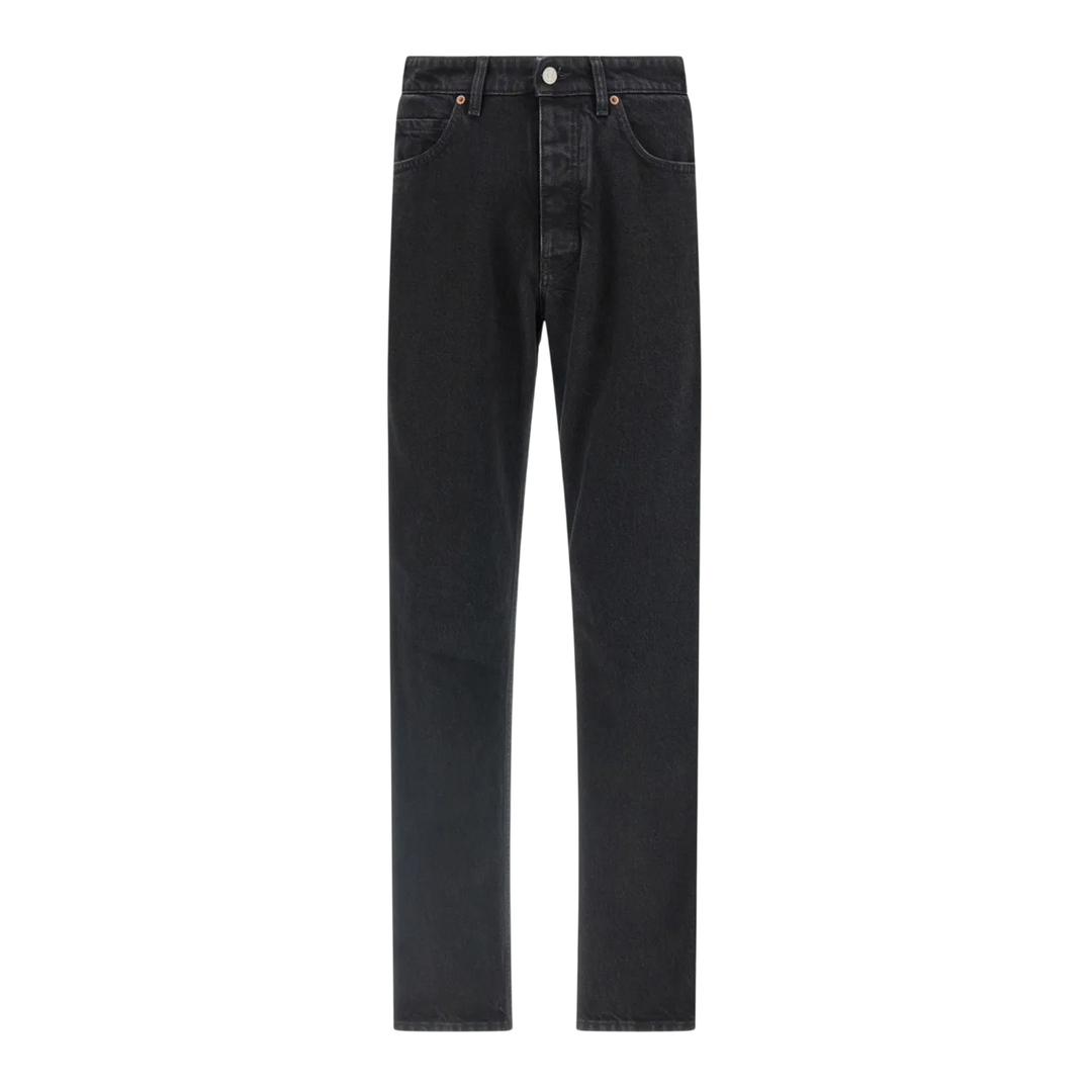 Black Denim 5 Pocket Pants