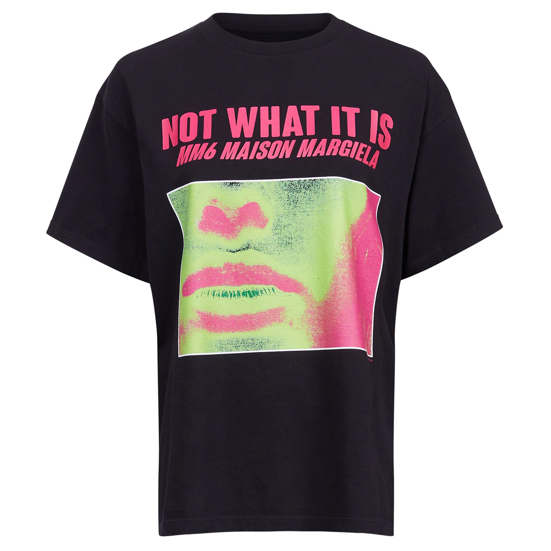 MM6_T-Shirt_With_Graphic_Print_Black