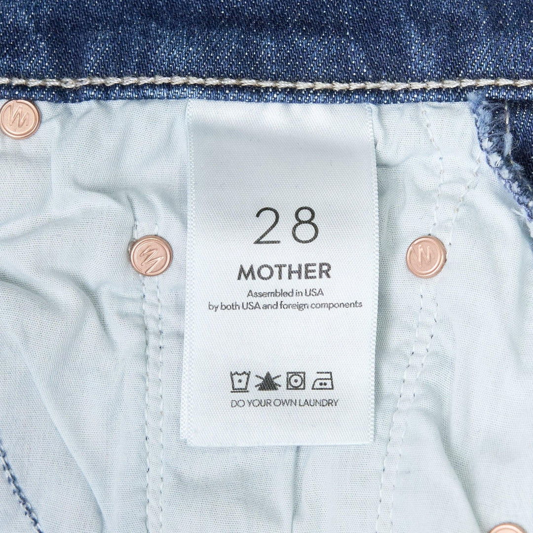 Club21 - MOTHER - The Half-Pipe Ankle Cuff Fray Jeans - JEANS - Blue