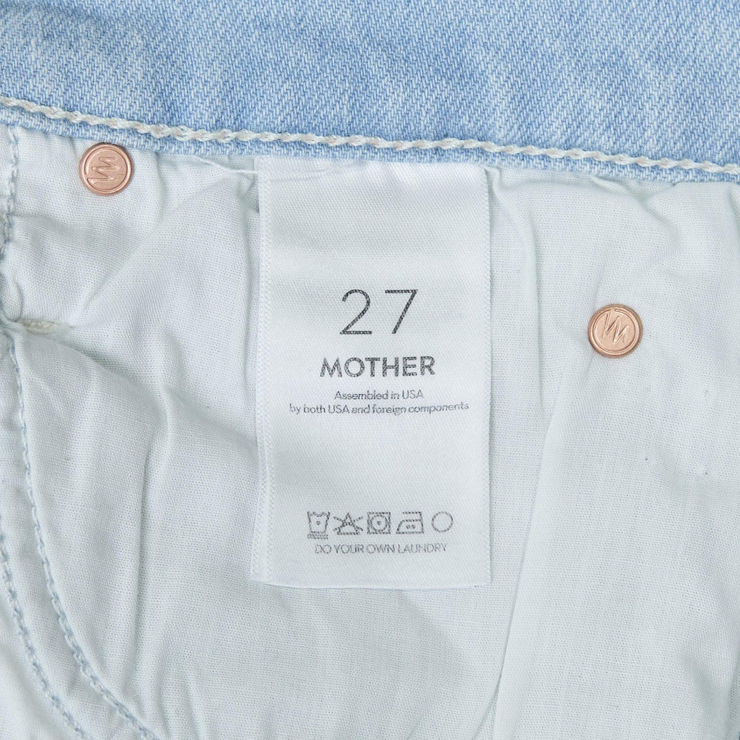 Club21 - MOTHER - The Mid Rise Dazzler Crop Fray Jeans - JEANS - Light Blue