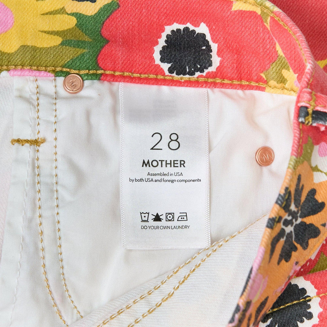 Club21 - MOTHER - The Mid Rise Smokin Double Flare Jeans - JEANS - Floral