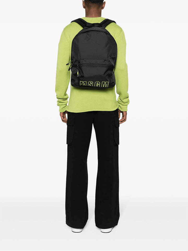 MSGM-Block-Logo-Backpack-Black-2