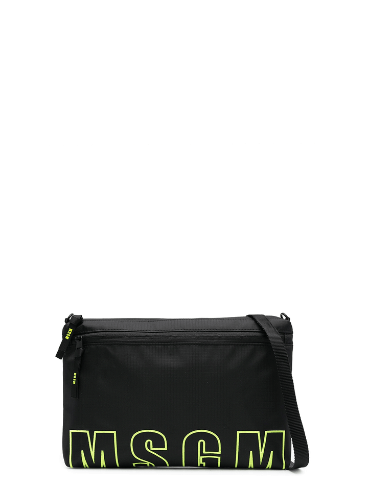 MSGM-Block-Logo-Crossbody-Pouch-Black-1