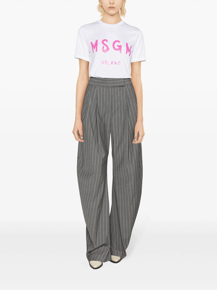 MSGM-Brushstroke-Logo-T-Shirt-White-2