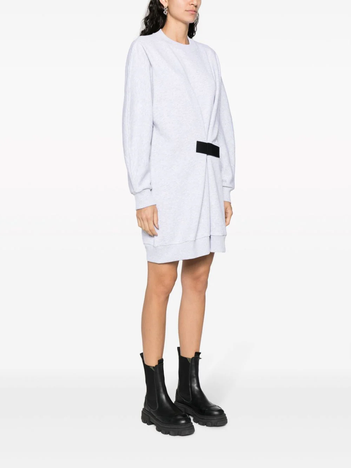 MSGM-Button-Detail-Mini-Dress-Grey-3