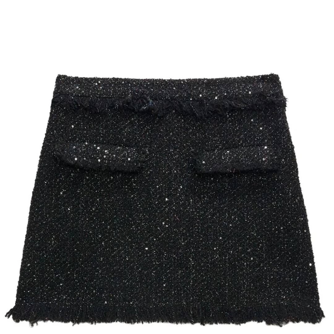 Glittery Tweed Skirt