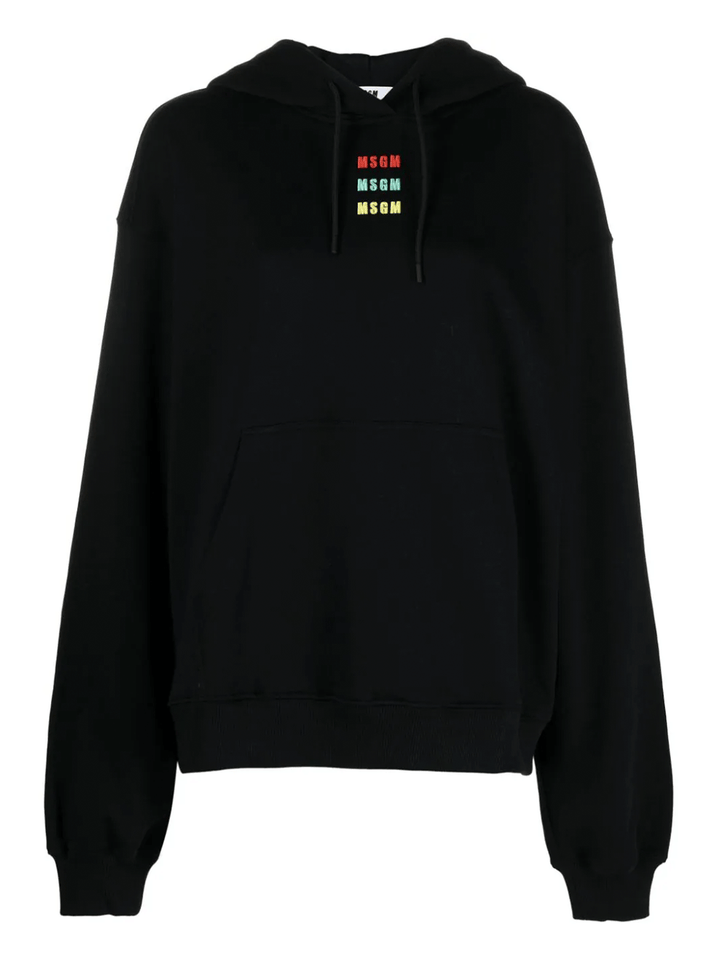 MSGM-Illusion-Hooded-Sweatshirt-Black-1