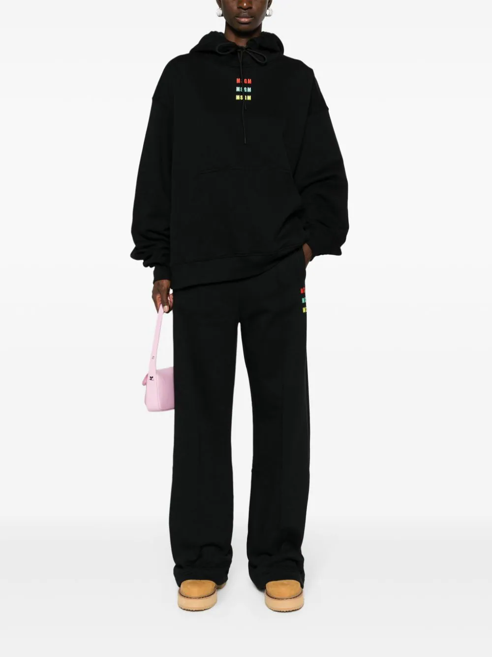 MSGM-Illusion-Hooded-Sweatshirt-Black-2
