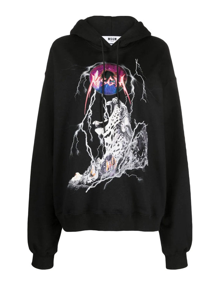       MSGM-Lightning-Graphic-Print-Hooded-Sweatshirt-Black_1