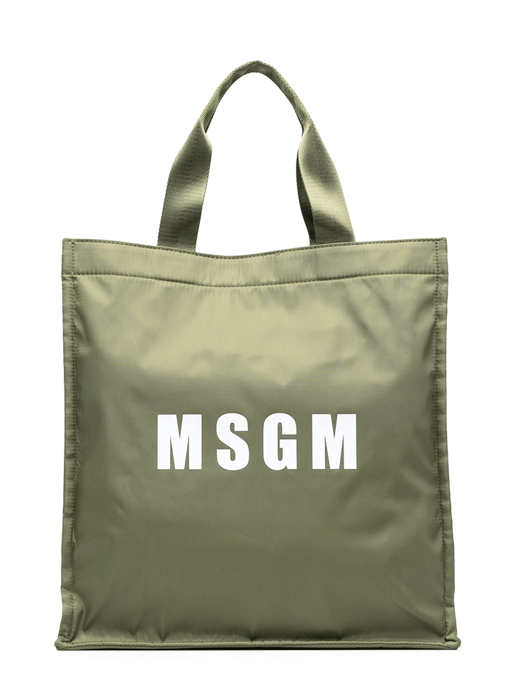 MSGM-Logo-Shopping-Bag-Dark-Green-1