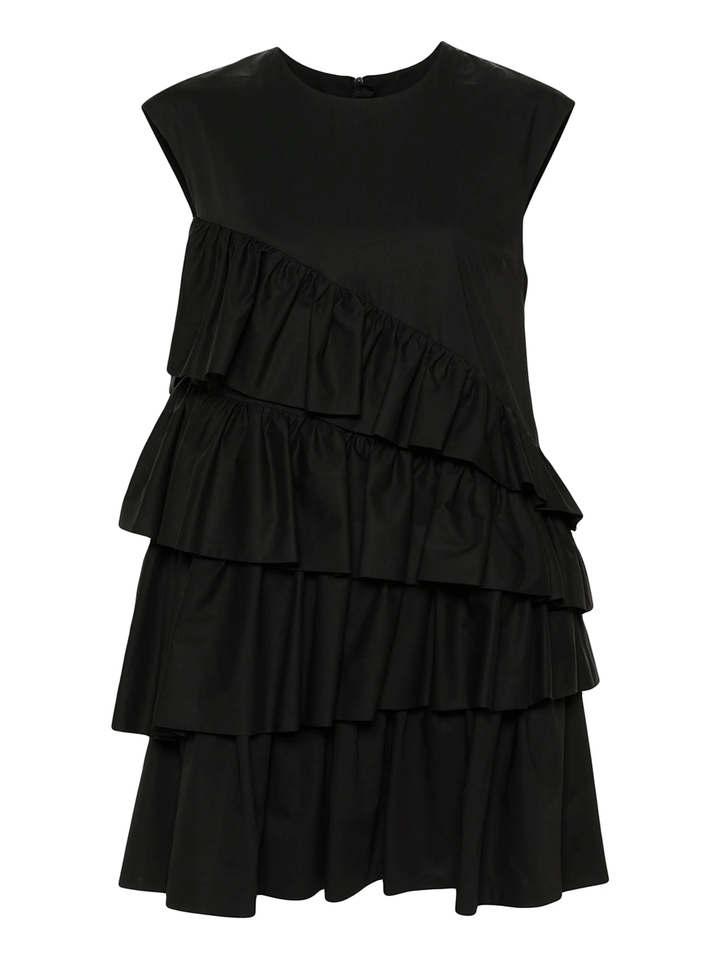 MSGM-Multi-Tier-Ruffles-Dress-Black-1