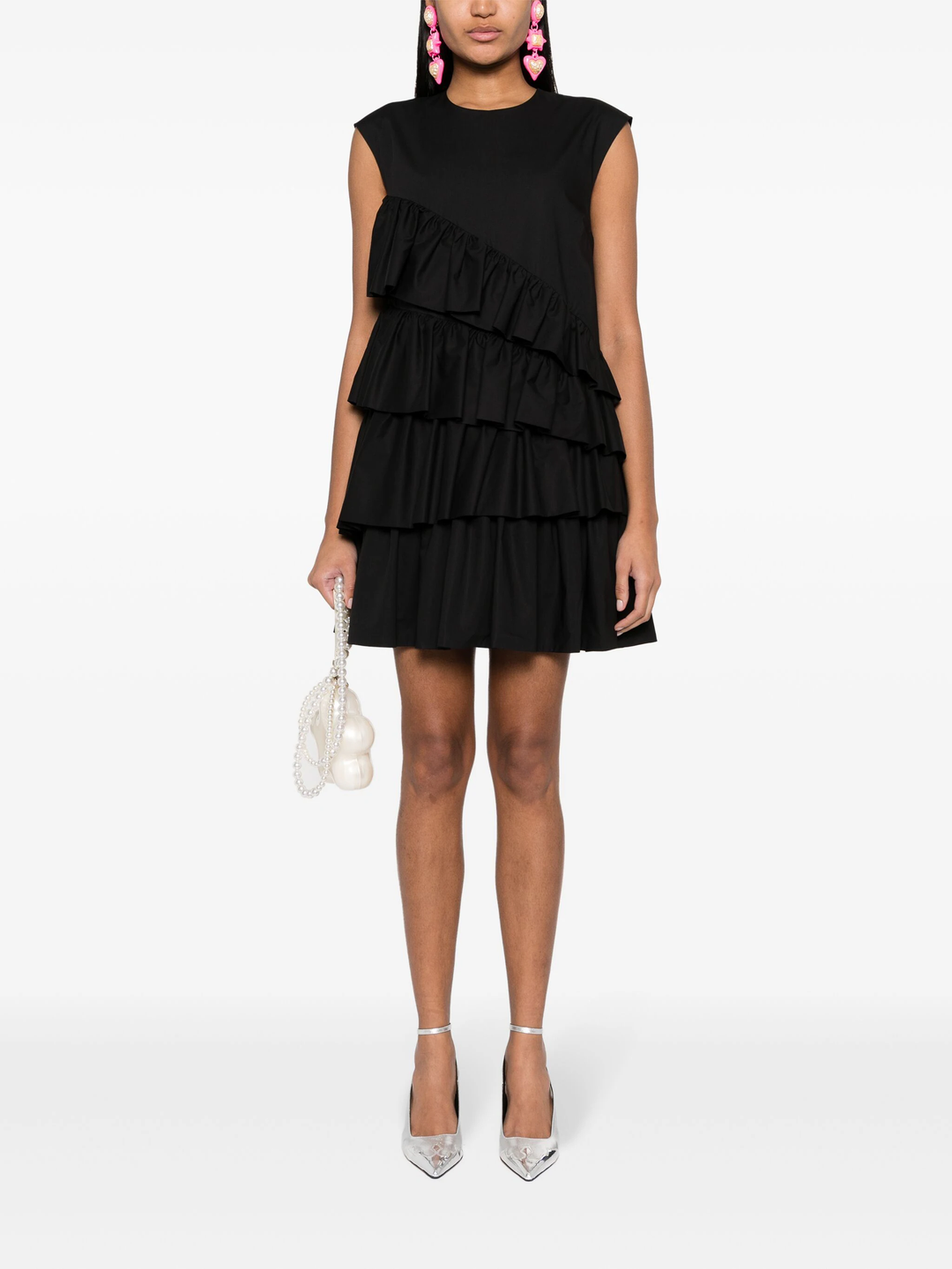 MSGM-Multi-Tier-Ruffles-Dress-Black-2