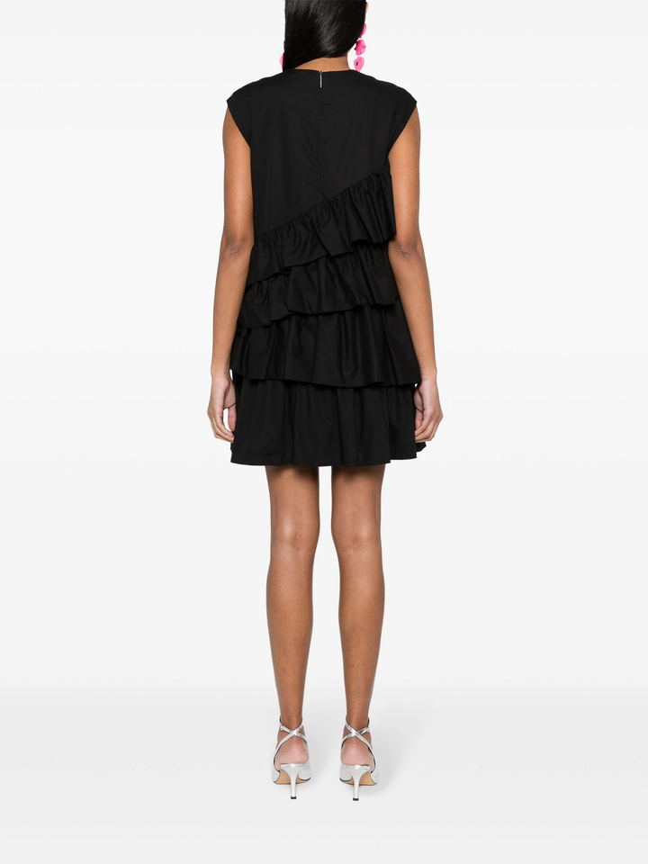 MSGM-Multi-Tier-Ruffles-Dress-Black-4