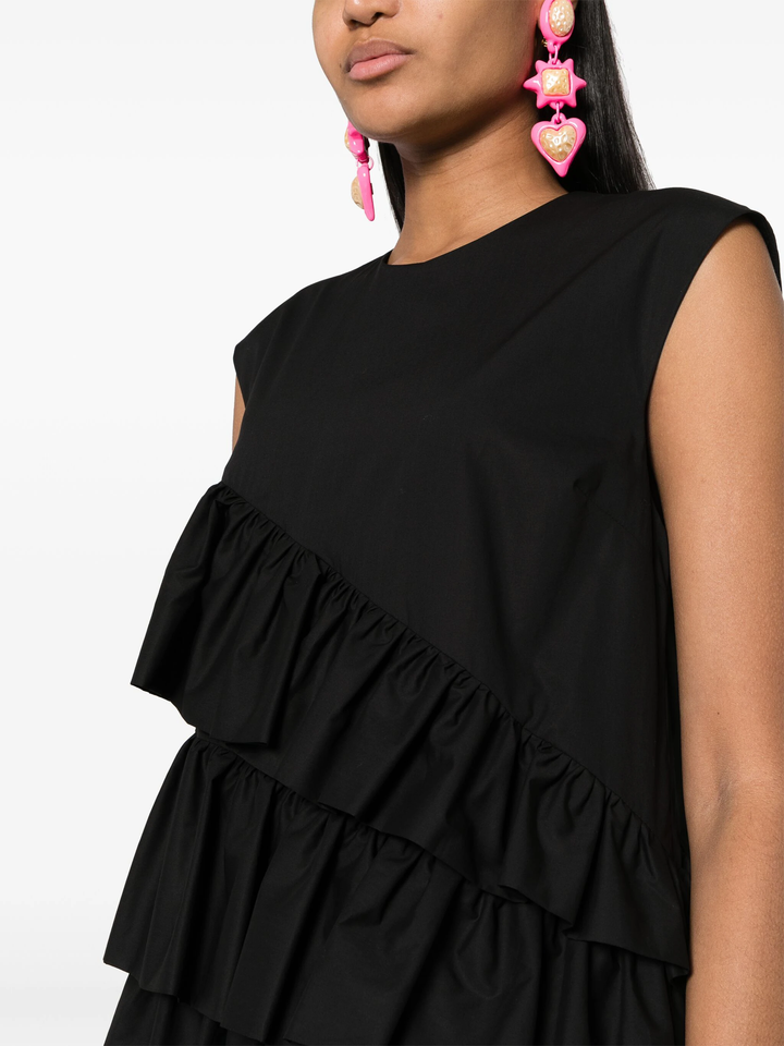 MSGM-Multi-Tier-Ruffles-Dress-Black-5