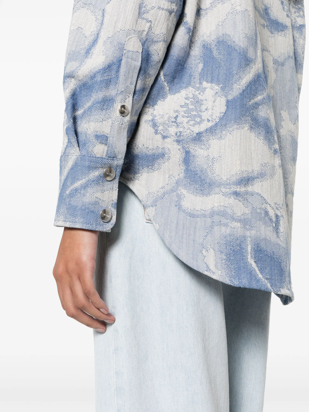 MSGM-Oversized-Floral-Print-Shirt-Light-Blue-5