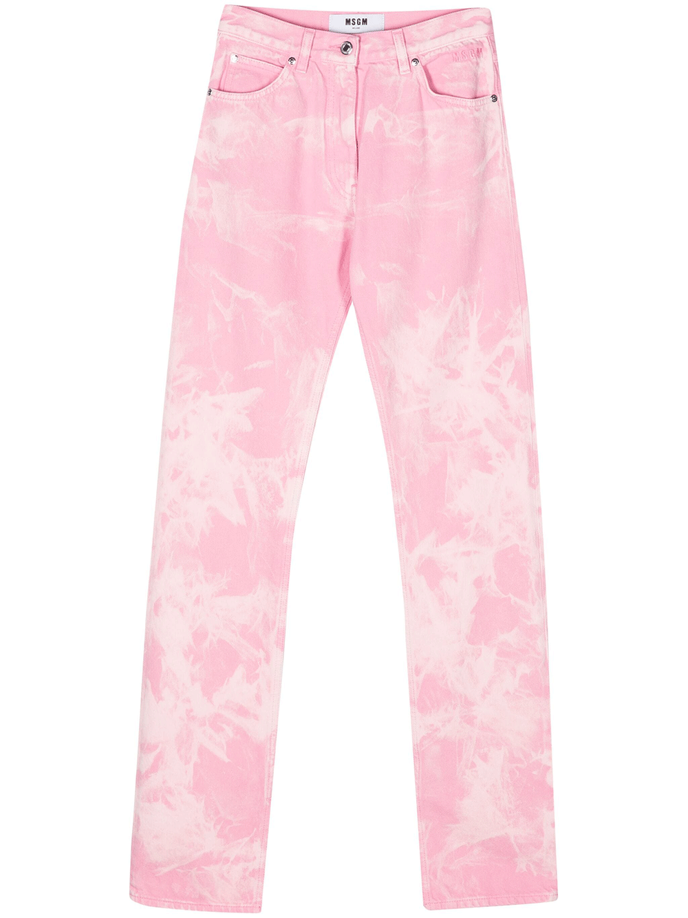 MSGM-Pink-Washed-Print-Pants-Pink-1