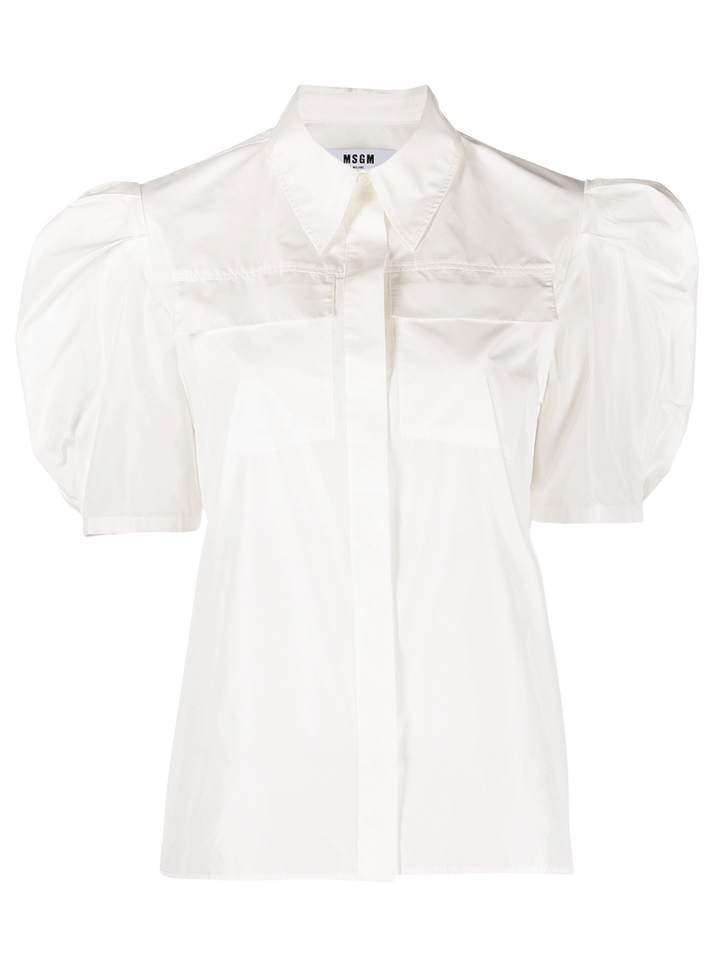 MSGM-Taffeta-Puff-Sleeves-Shirt-Off-White-1
