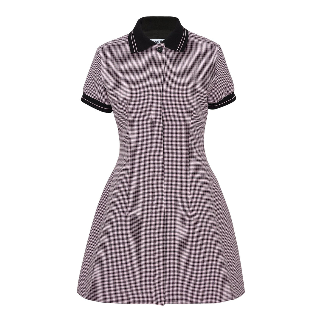 Club21 - MSGM - Abito Two Colourway Collar Dress - WOVEN DRESSES - Dark Pink