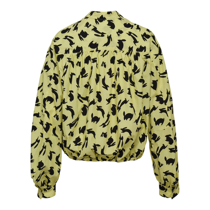 Club21 - MSGM - All Over Rabbits Button-Up Blouse - BLOUSES - Yellow