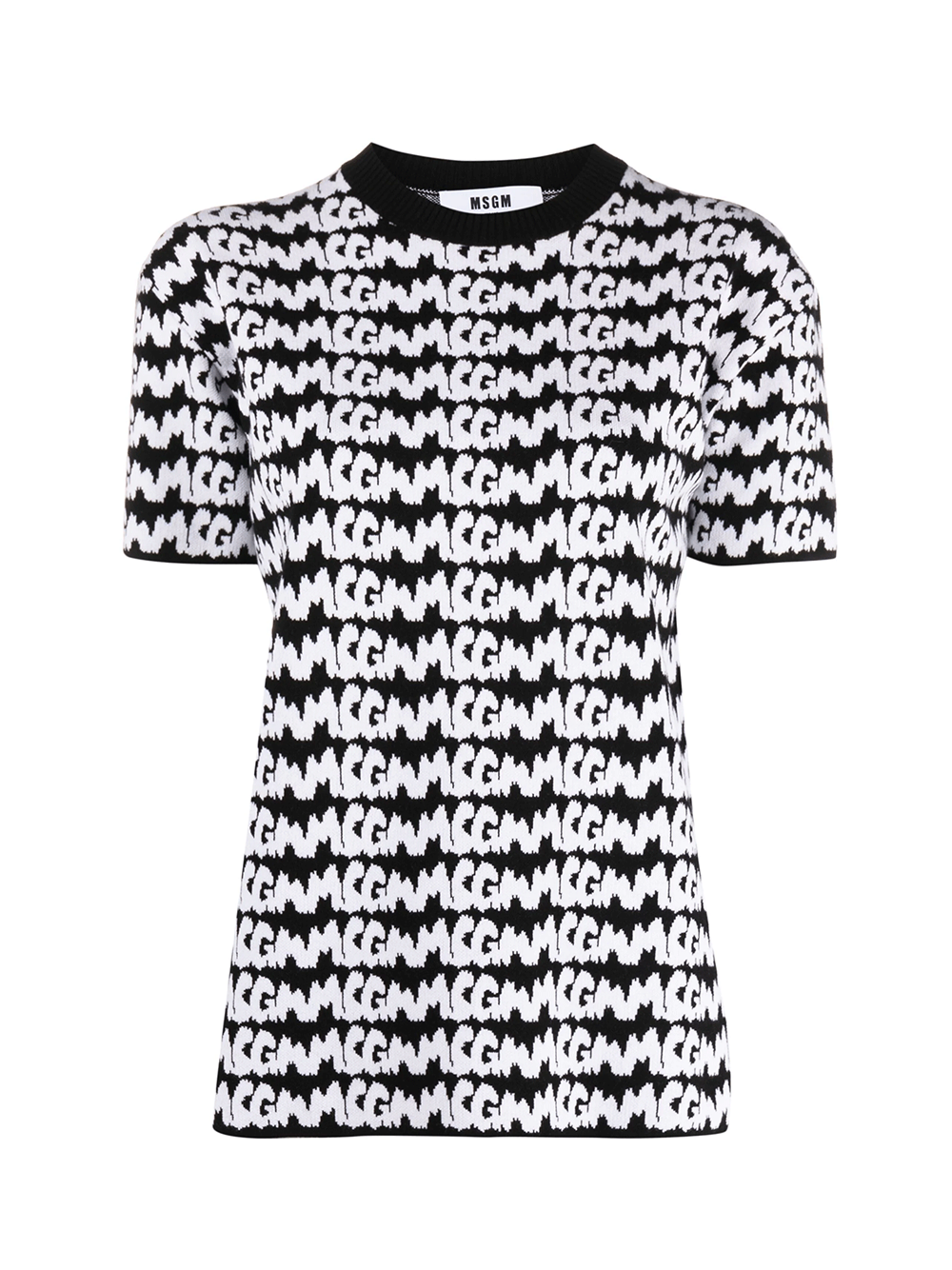 MSGM_AlloverT-Shirt-Black