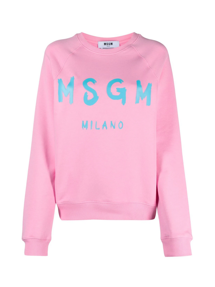 MSGM_BrushstrokeLogoSweatshirt-Pink