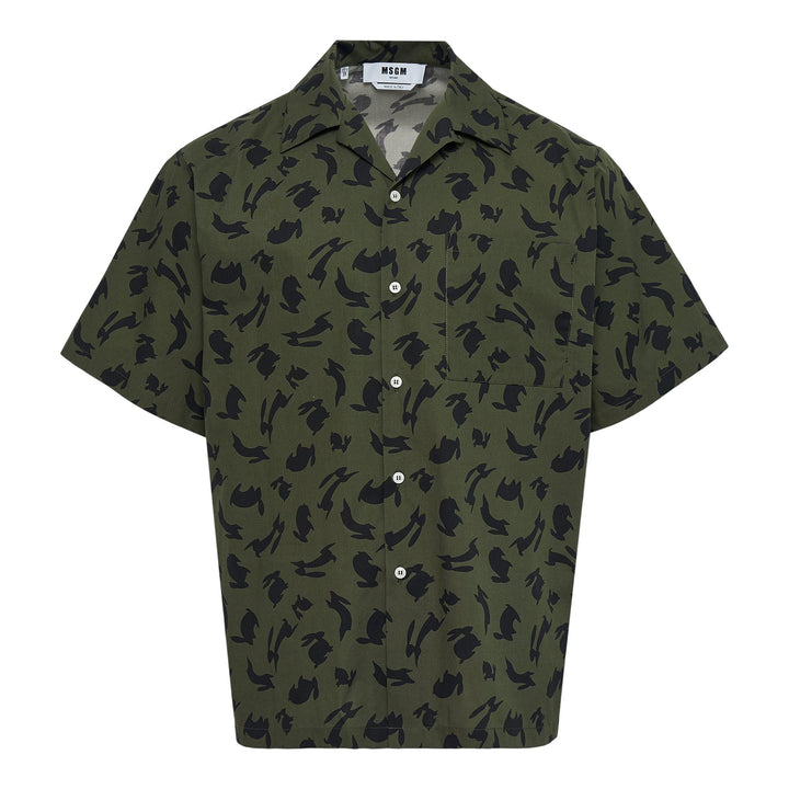 Club21 - MSGM - Camicia All-Over Print Button Shirt - SHIRTS - Olive