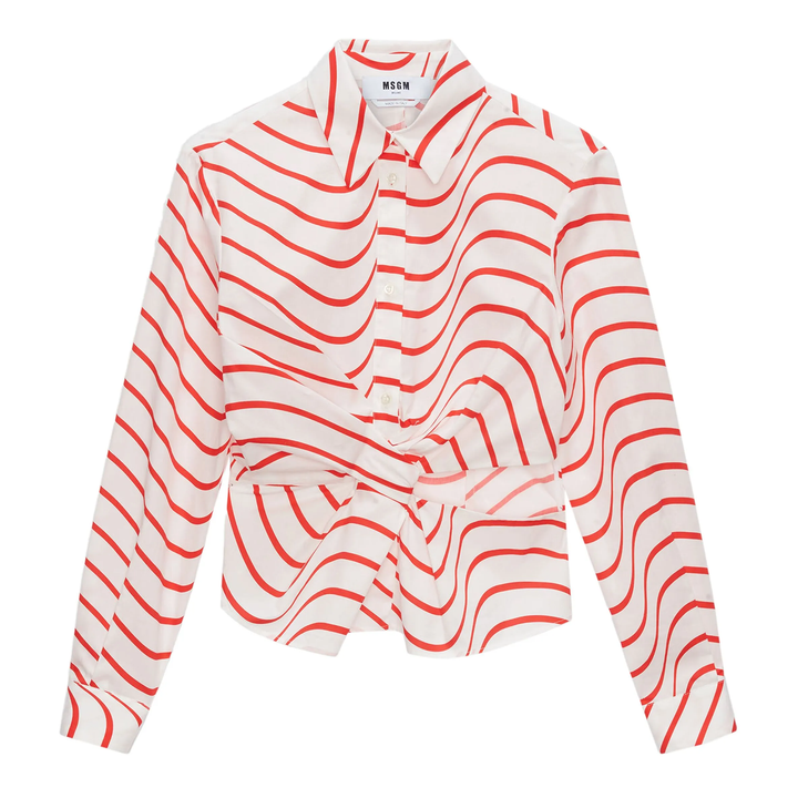 Striped Tie Front Shirt