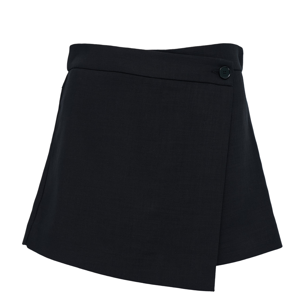 Flamed Viscose Canvas Shorts