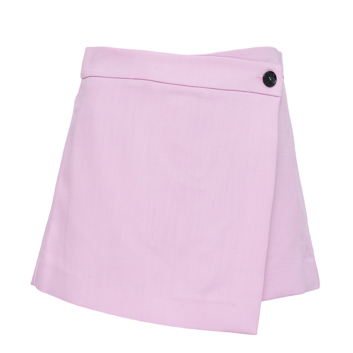 Flamed Viscose Canvas Shorts