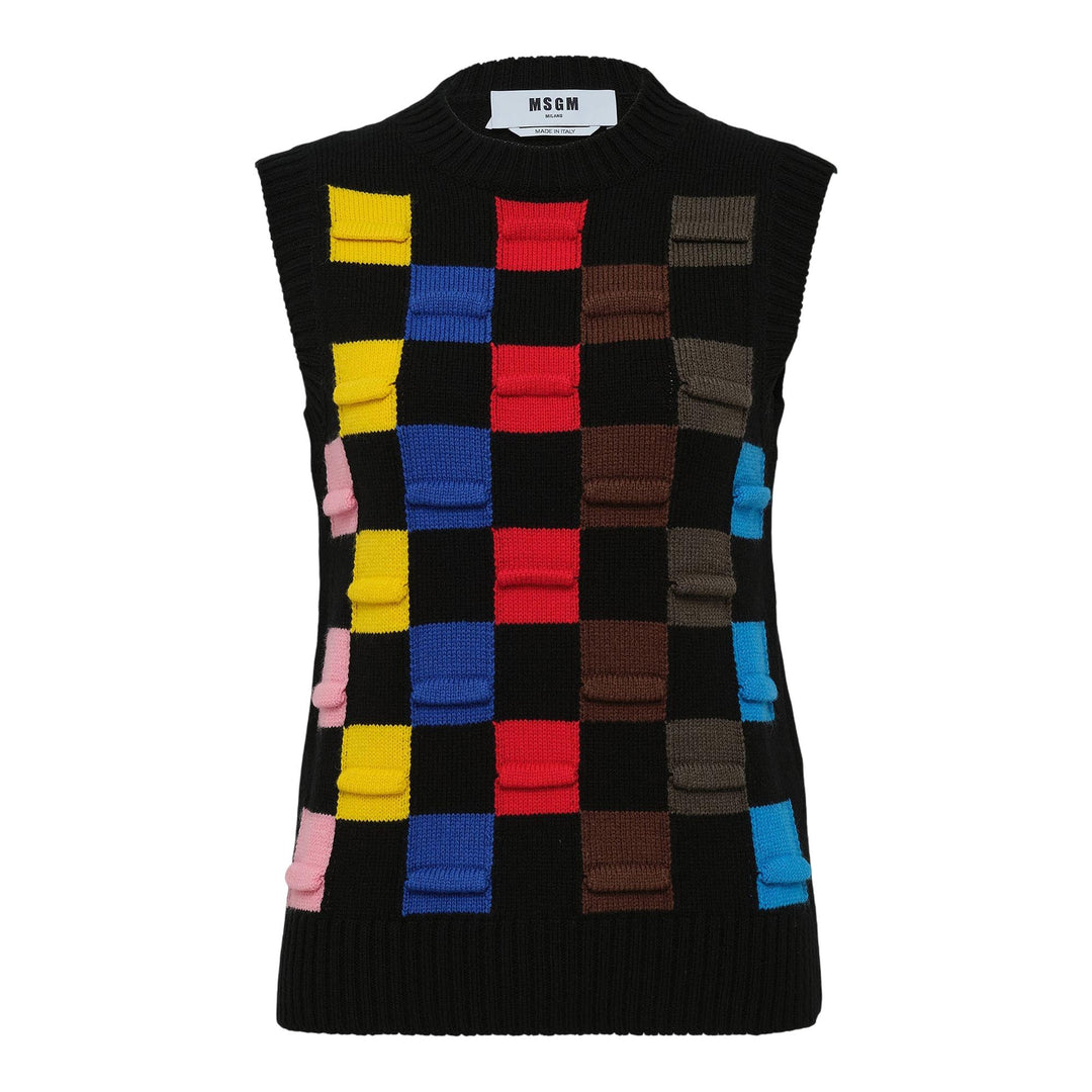 Club21 - MSGM - Knit Top In Maglia - KNIT TOPS - Black