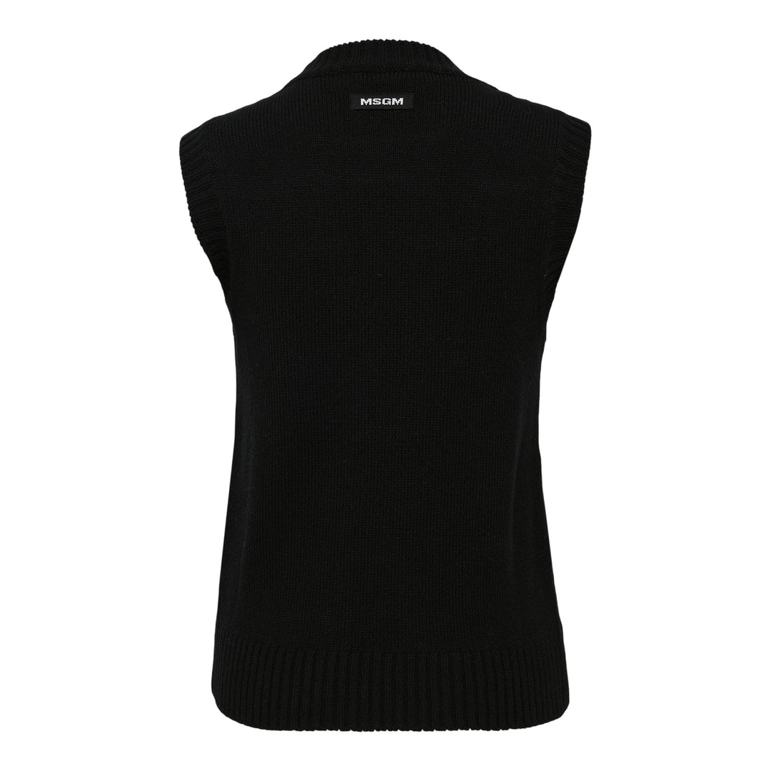 Club21 - MSGM - Knit Top In Maglia - KNIT TOPS - Black