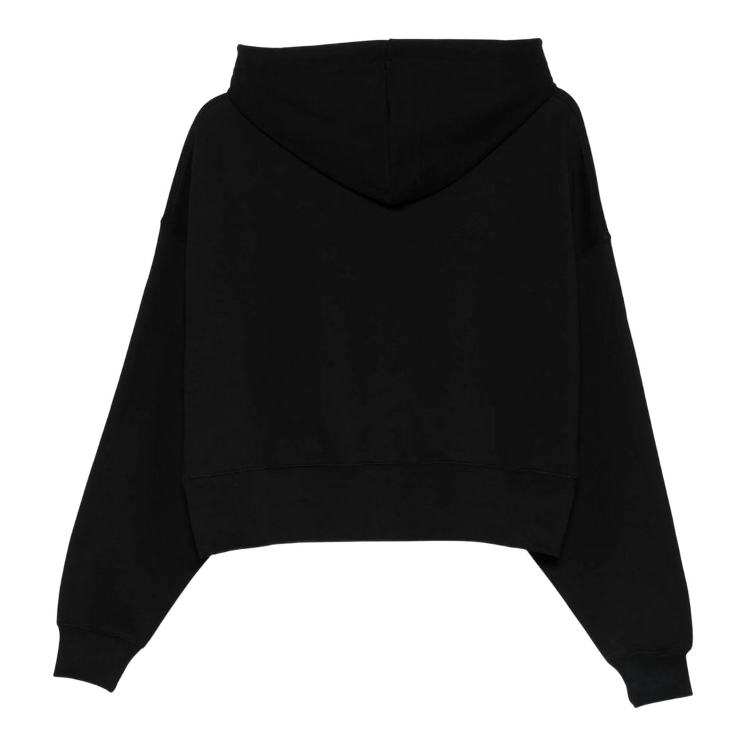 Club21 - MSGM - Logo Cropped Hoodie - SWEATSHIRTS - Black