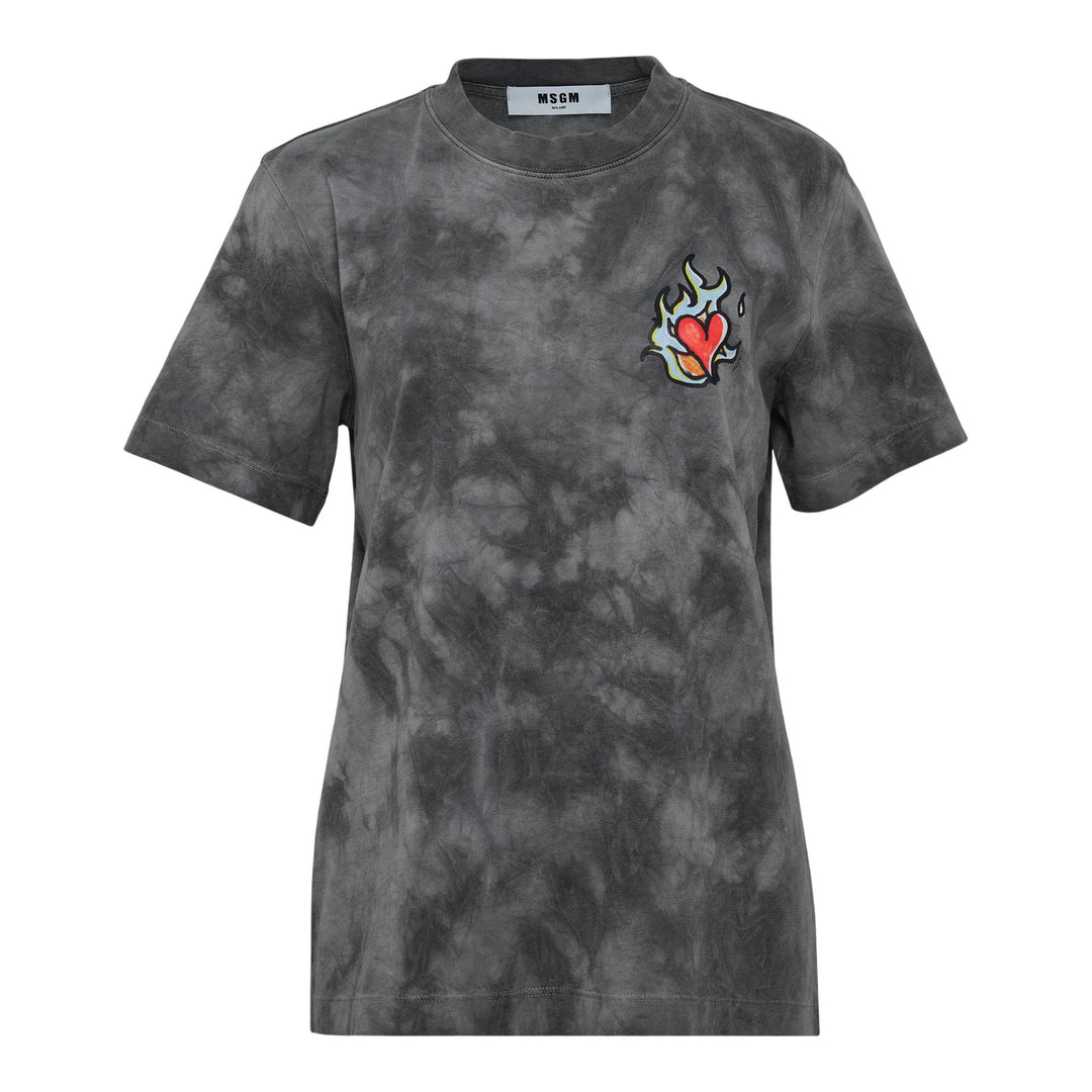 Club21 - MSGM - Love Logo Short-Sleeve T-Shirt - TEES - Grey