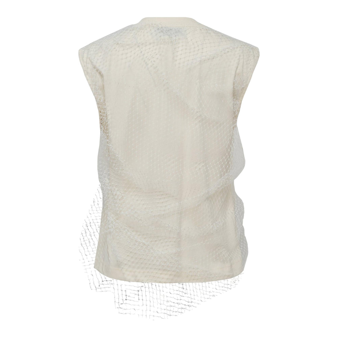 Club21 - MSGM - Mesh Tank Top - WOVEN TOPS - White