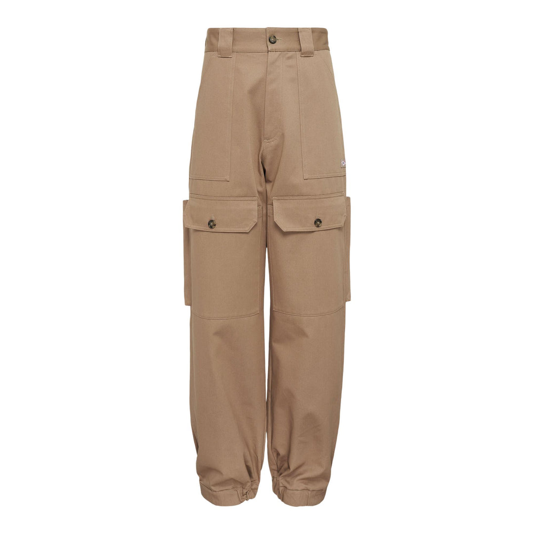 Club21 - MSGM - Pantalone Utility Cuffed Ankle Pants - PANTS - Brown