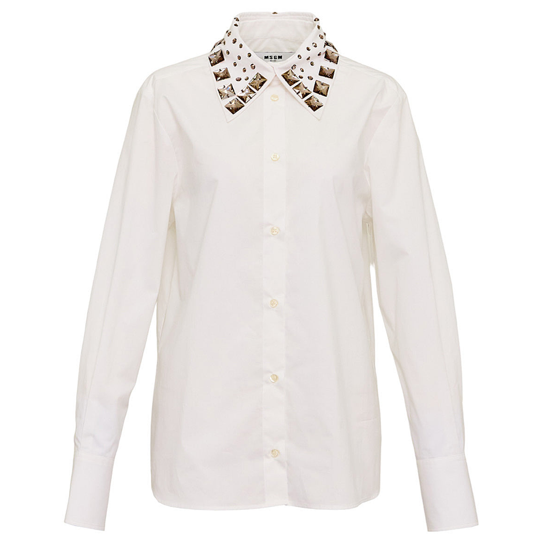 MSGM_Poplin_Shirt_White