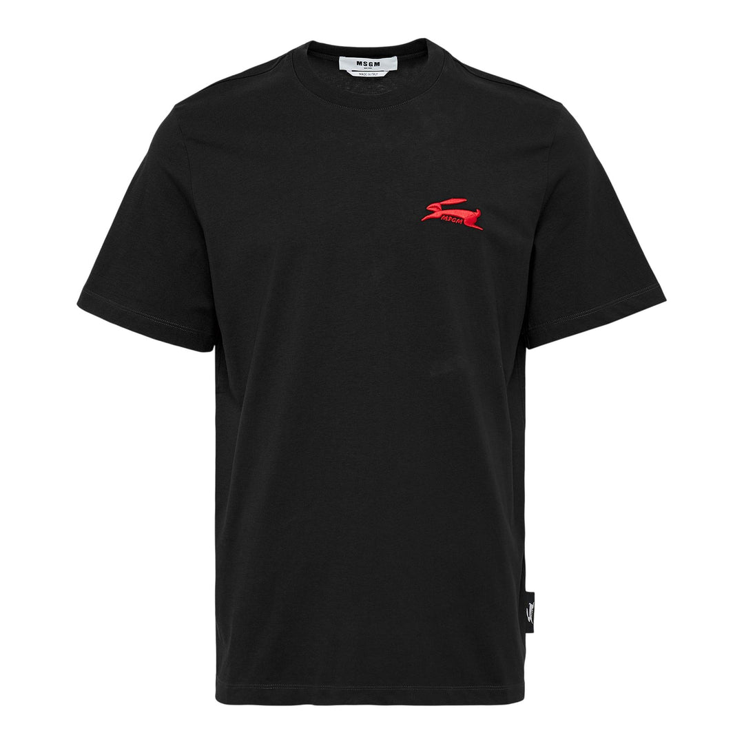 Club21 - MSGM - Rabbit Logo T-Shirt - TEES - Black
